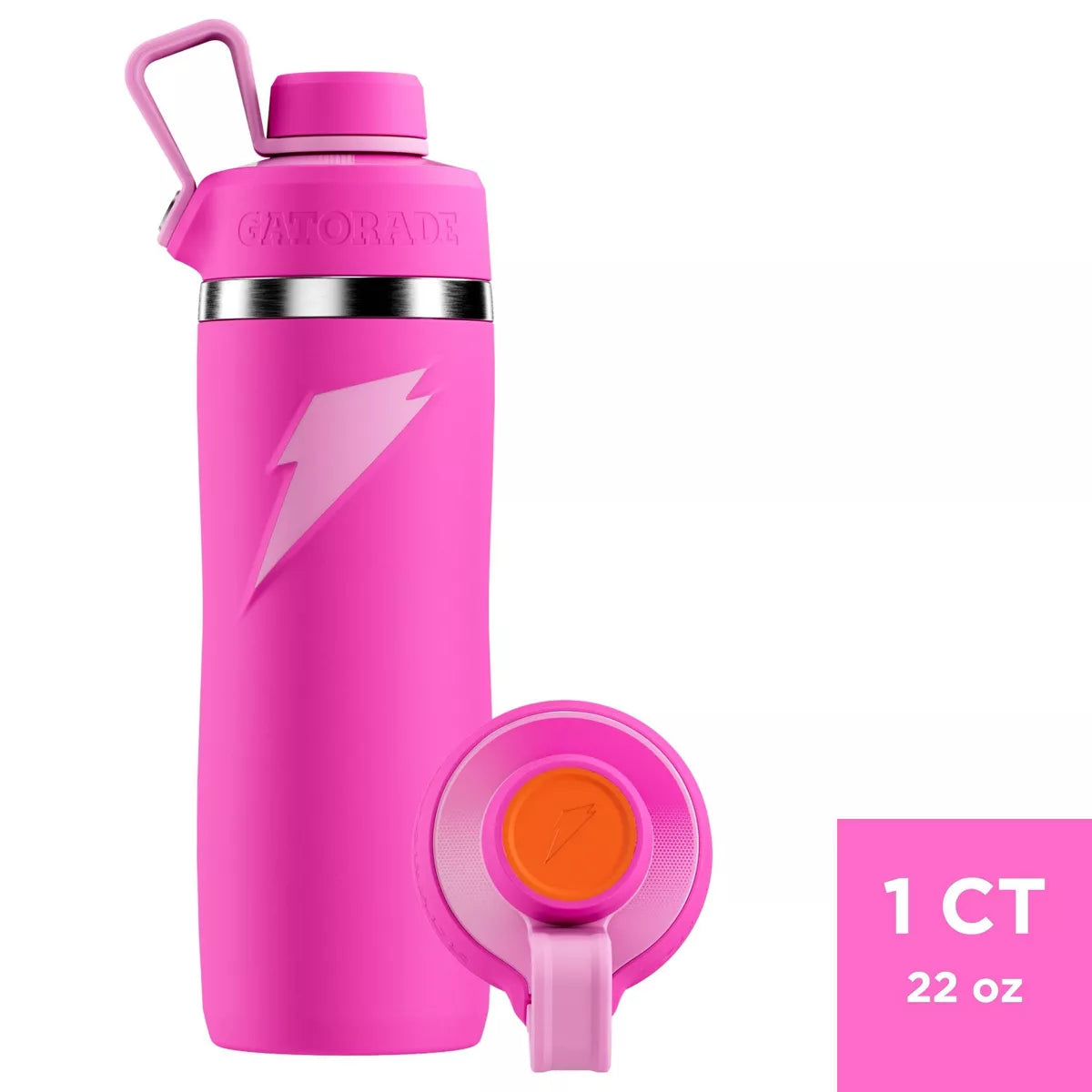 Gatorade 22Oz Stainless Steel Twist Cap Water Bottle