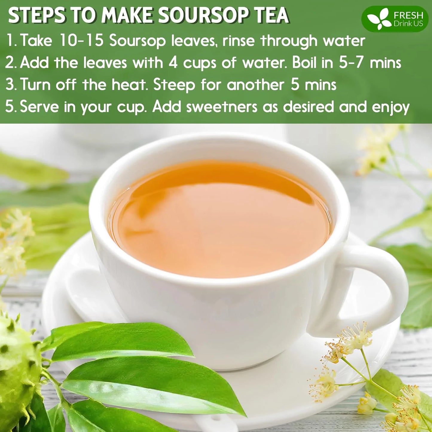 55+ Premium Soursop Graviola Dried Leaves, 55-60 Natural Leaves, Whole Soursop Leaves, Wildcrafted, Graviola, Soursop, Hoja Guanabana, Soursop Loose Leaf Herbal Tea, No Gluten, Vegan