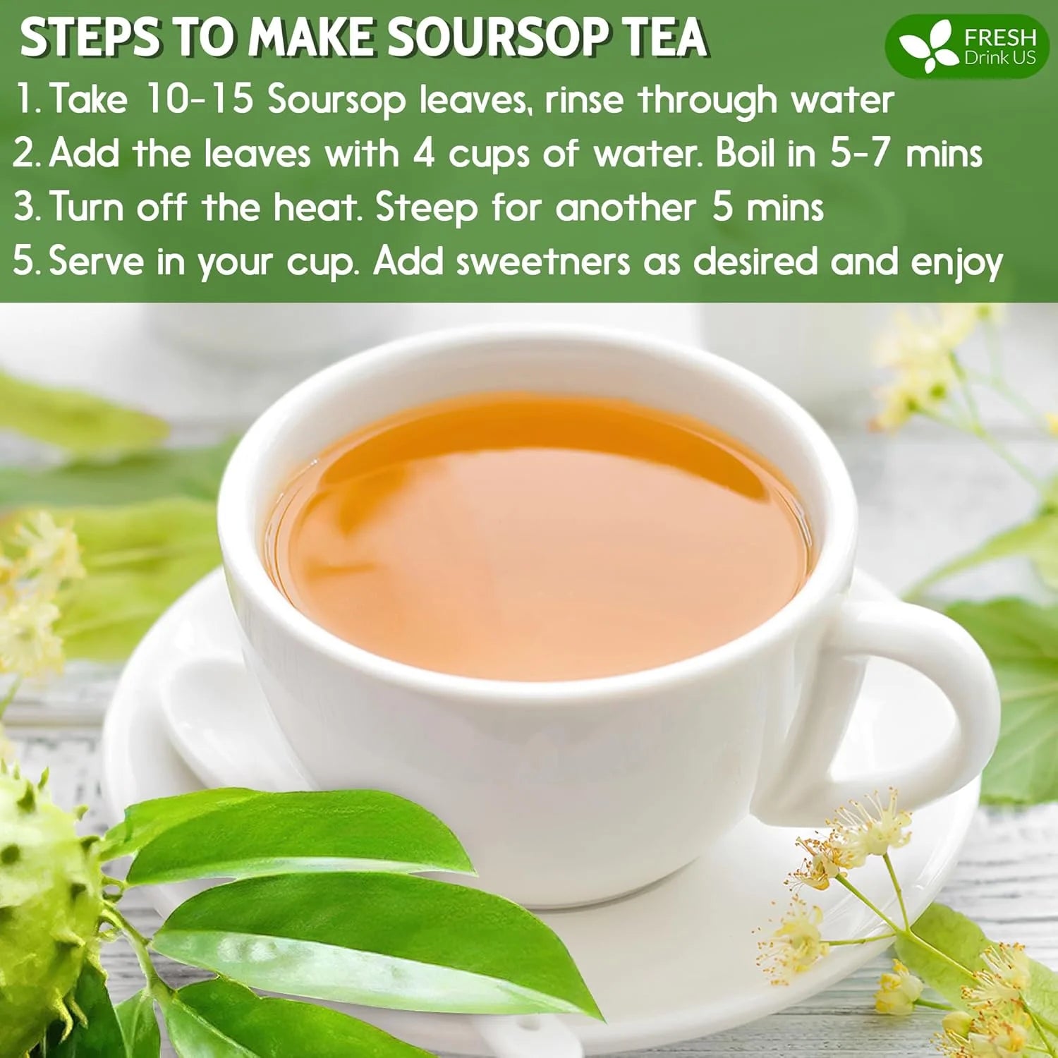55+ Premium Soursop Graviola Dried Leaves, 55-60 Natural Leaves, Whole Soursop Leaves, Wildcrafted, Graviola, Soursop, Hoja Guanabana, Soursop Loose Leaf Herbal Tea, No Gluten, Vegan