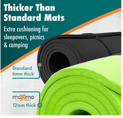 Fitness Yoga Mat - Multipurpose Exercise Mat for Men, Women and Kids, Ideal Non Slip Workout Mats for Yoga, Pilates, Gym Exercise with Carrying Strap