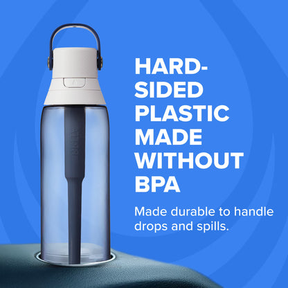 36 Oz Premium Plastic Filtered Water Bottle, Orchid, Leak Proof, BPA Free with Straw