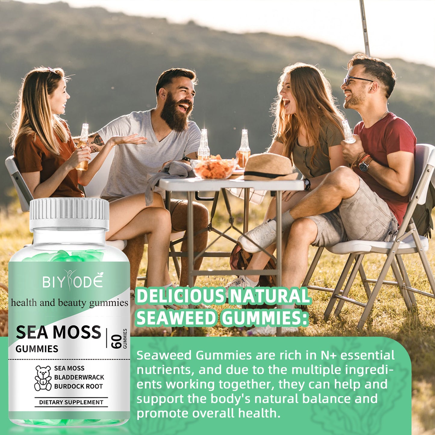 Halal Sugar Seamoss Gummy Free Professional Custom Private Label Organic Raw Irish Sea Moss Slimming Supplement