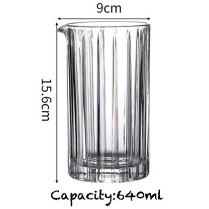 Cocktail Mixing Glass Bartender Beaker Cocktail Stirring Glass with Thick Weighted Bottom Professional Bar Beaker Mixing Glass
