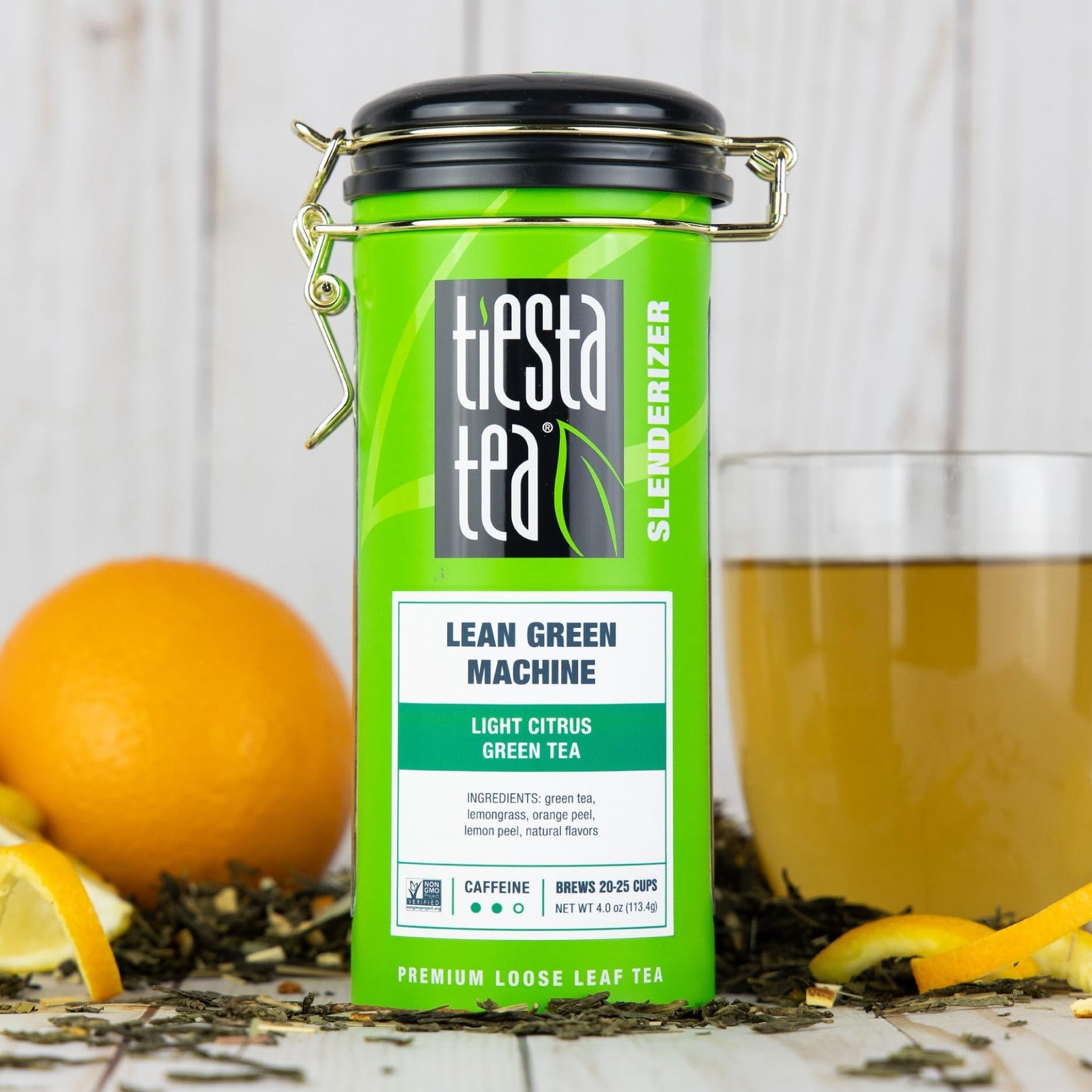 Premium Loose Leaf Light Citrus Green Tea 50 Cups for Refreshing Brews