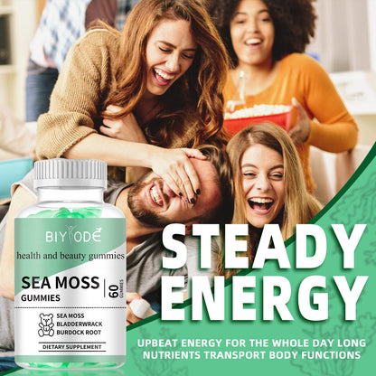 Halal Sugar Seamoss Gummy Free Professional Custom Private Label Organic Raw Irish Sea Moss Slimming Supplement