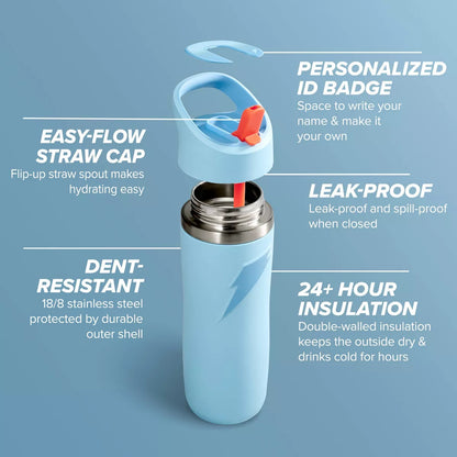 Gatorade 22Oz Stainless Steel Twist Cap Water Bottle
