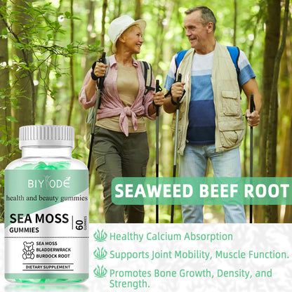 Halal Sugar Seamoss Gummy Free Professional Custom Private Label Organic Raw Irish Sea Moss Slimming Supplement