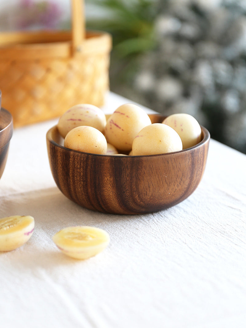 Kitchen Natural Wooden Bowl Household Fruit Bowl Salad Bowl for Home Restaurant Food Container Wooden Utensils Note the Size Hot