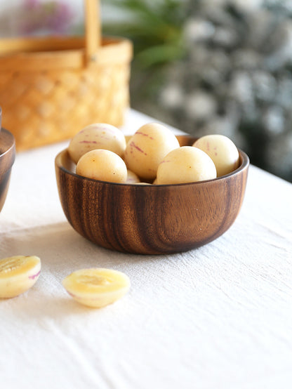 Kitchen Natural Wooden Bowl Household Fruit Bowl Salad Bowl for Home Restaurant Food Container Wooden Utensils Note the Size Hot