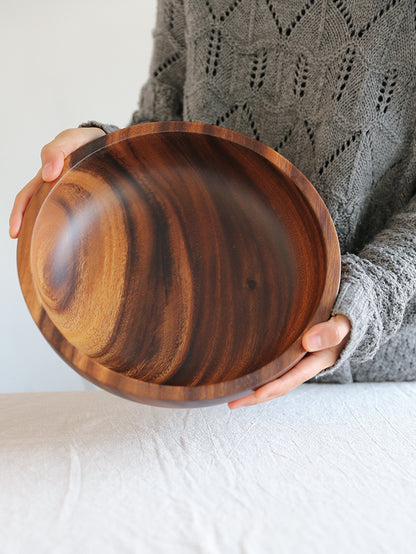 Kitchen Natural Wooden Bowl Household Fruit Bowl Salad Bowl for Home Restaurant Food Container Wooden Utensils Note the Size Hot
