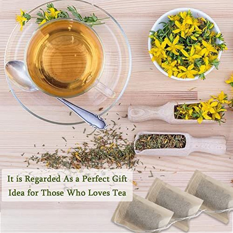 NEPAK 600 Pcs Disposable Tea Filter Bags for Loose Tea Drawstring Empty Tea Bags