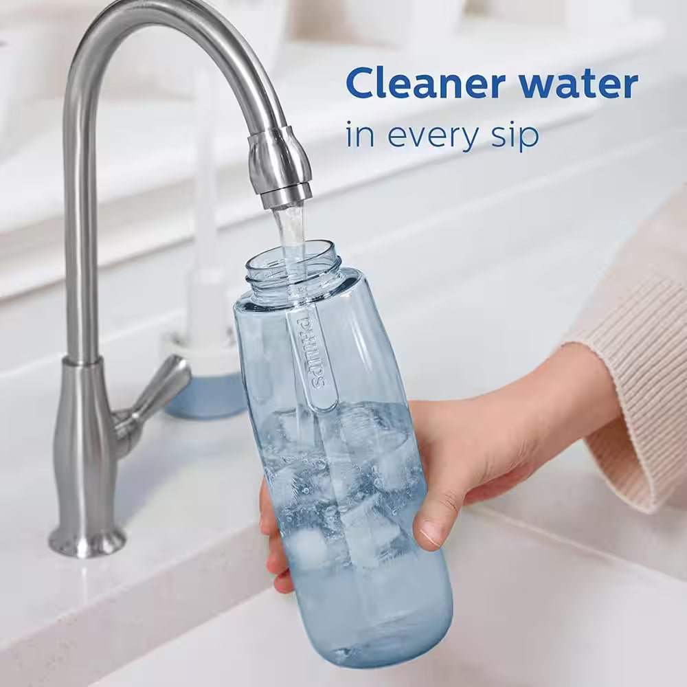 36 Oz. Filtered Water Bottle Purify Tap Water into Healthy Drinking Tasting Water in Grey