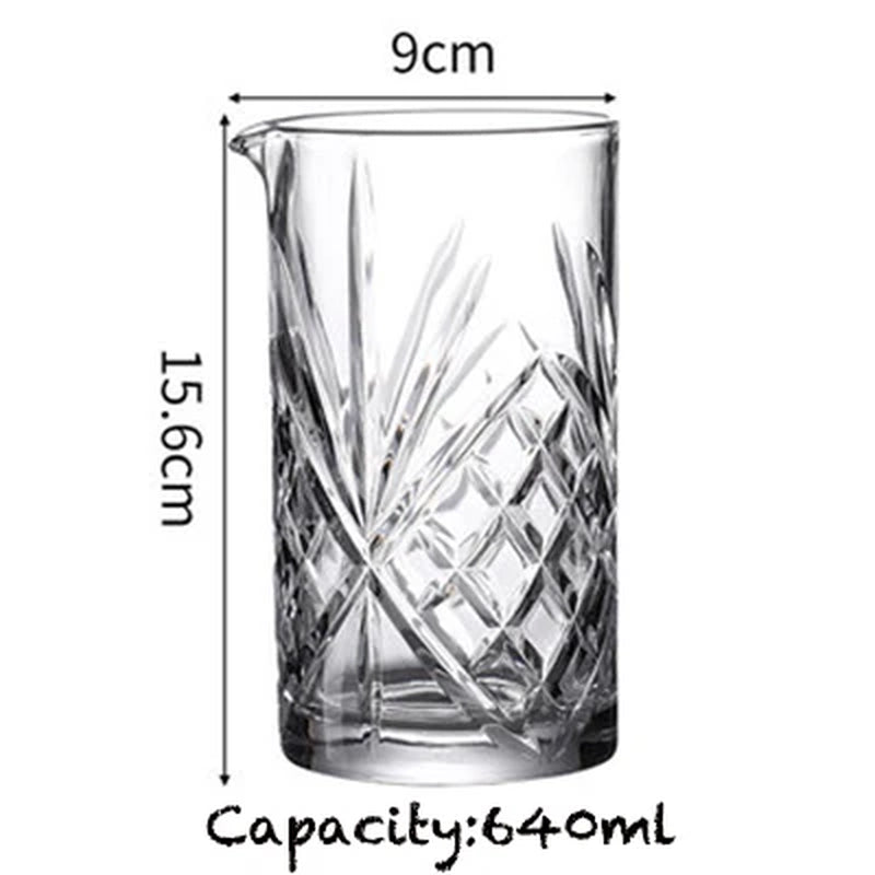 Cocktail Mixing Glass Bartender Beaker Cocktail Stirring Glass with Thick Weighted Bottom Professional Bar Beaker Mixing Glass