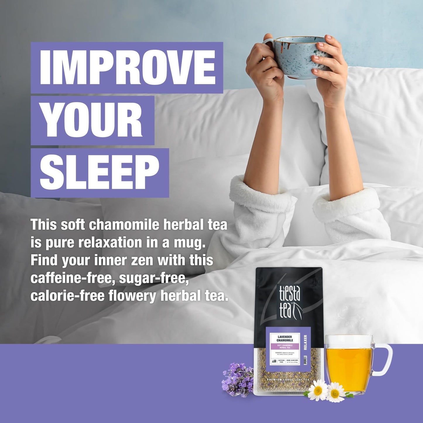 Tiesta Tea Lavender Chamomile Herbal Tea 200 Cups Loose Leaf Relaxing Blend