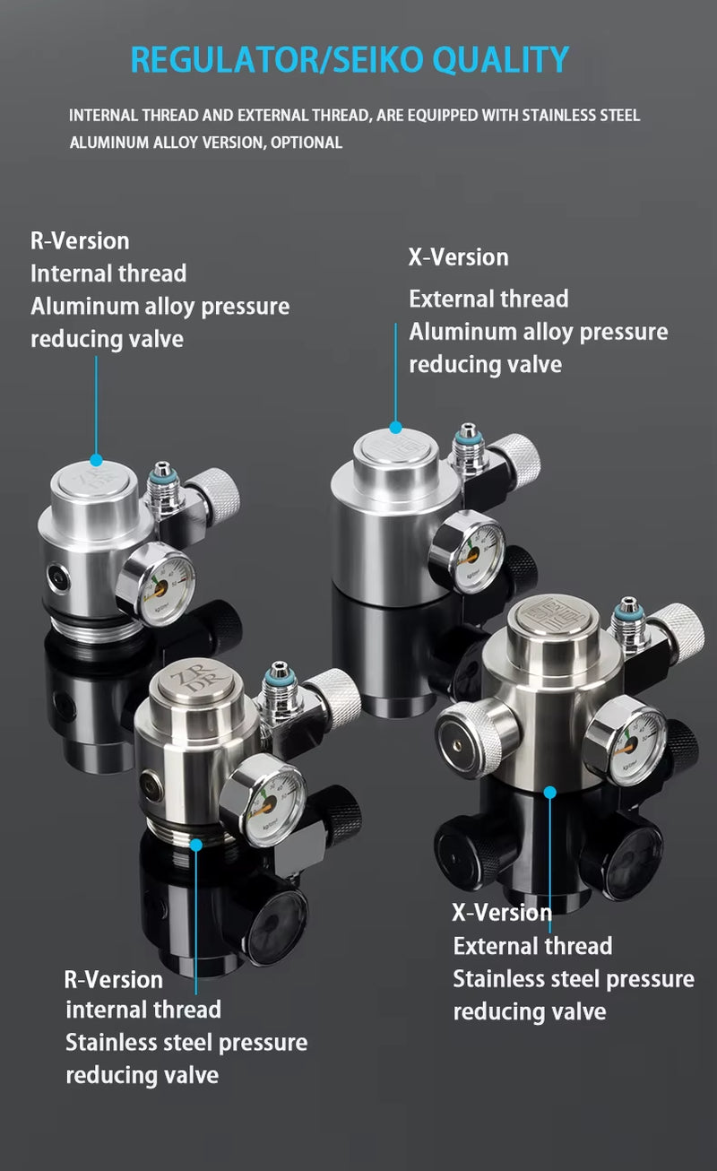 Aquarium DIY CO2 Generator System Kit Stainless Steel CO2 Cylinder Generator System Carbon Dioxide Reactor Kit for Plant Fish