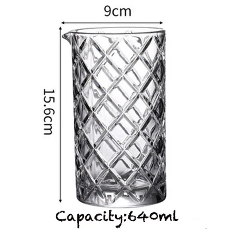 Cocktail Mixing Glass Bartender Beaker Cocktail Stirring Glass with Thick Weighted Bottom Professional Bar Beaker Mixing Glass