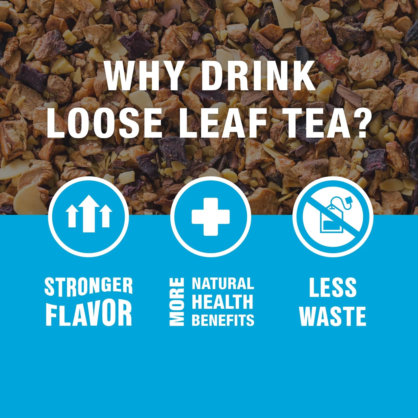 - Nutty Almond Cream, Relaxer Loose Leaf Fruit Tea, Caffeine Free, Gmo-Free, Make Hot or Iced Tea & Brews up to 50 Cups - 16Oz Bulk Pouch & 6.2Oz Refillabletin Combo
