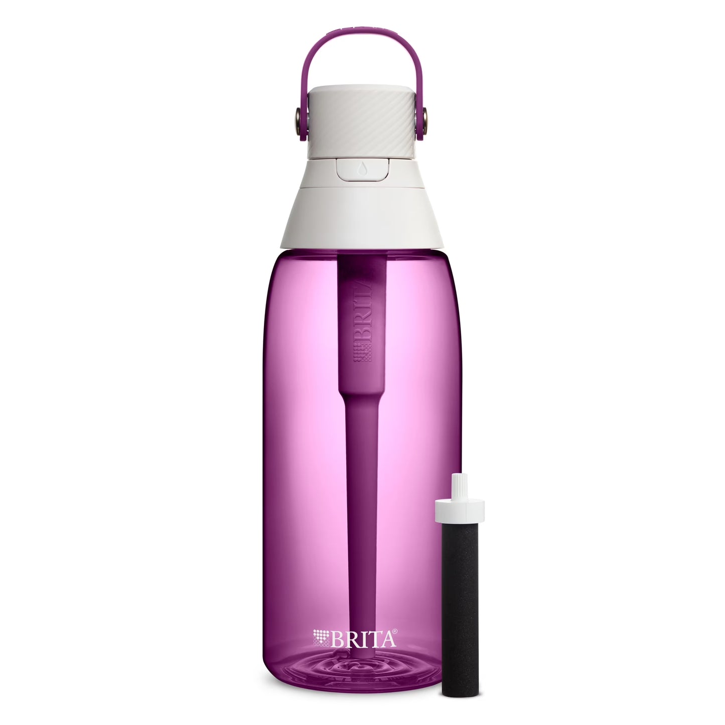 36 Oz Premium Plastic Filtered Water Bottle, Orchid, Leak Proof, BPA Free with Straw