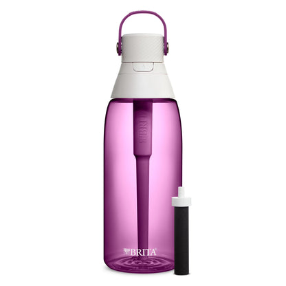 36 Oz Premium Plastic Filtered Water Bottle, Orchid, Leak Proof, BPA Free with Straw