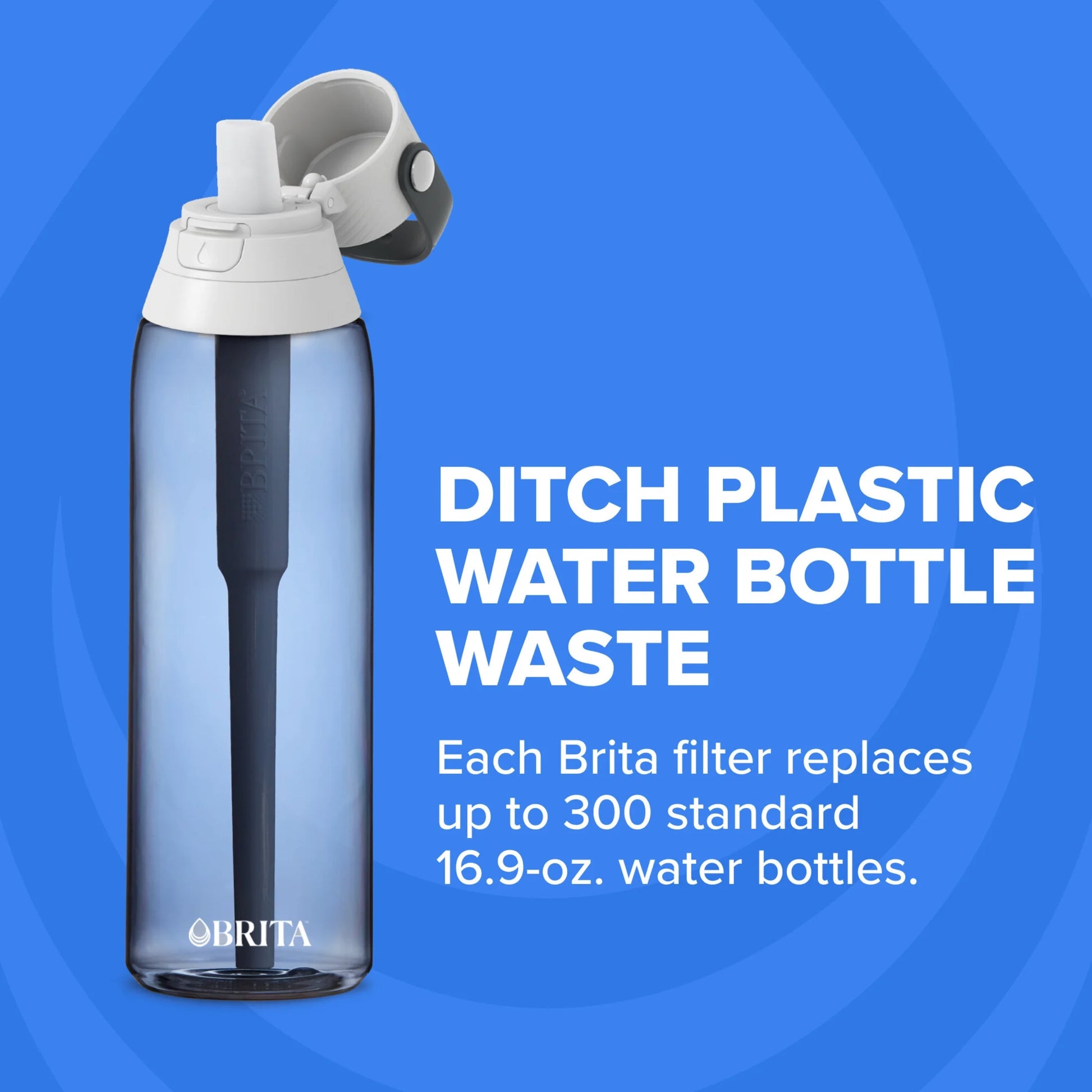 36 Oz Premium Plastic Filtered Water Bottle, Orchid, Leak Proof, BPA Free with Straw