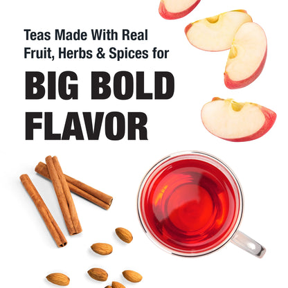 - Nutty Almond Cream, Relaxer Loose Leaf Fruit Tea, Caffeine Free, Gmo-Free, Make Hot or Iced Tea & Brews up to 50 Cups - 16Oz Bulk Pouch & 6.2Oz Refillabletin Combo
