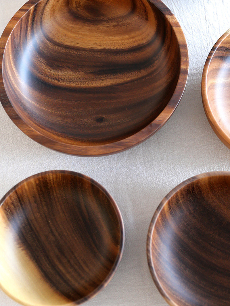 Kitchen Natural Wooden Bowl Household Fruit Bowl Salad Bowl for Home Restaurant Food Container Wooden Utensils Note the Size Hot