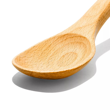 OXO 3Pc Wooden Utensil Set: Turner, Spoon & Slotted Spoon for Cooking & Kitchen Use, Hand Wash, Adult, Brown