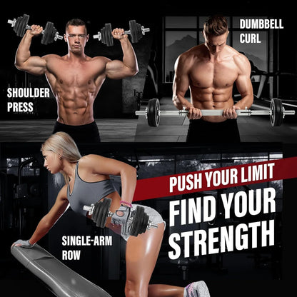 135Lbs - Dumbbell Cast Iron Adjustable - Brown Box