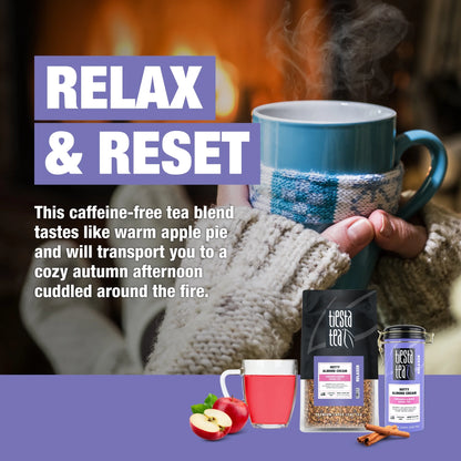 - Nutty Almond Cream, Relaxer Loose Leaf Fruit Tea, Caffeine Free, Gmo-Free, Make Hot or Iced Tea & Brews up to 50 Cups - 16Oz Bulk Pouch & 6.2Oz Refillabletin Combo