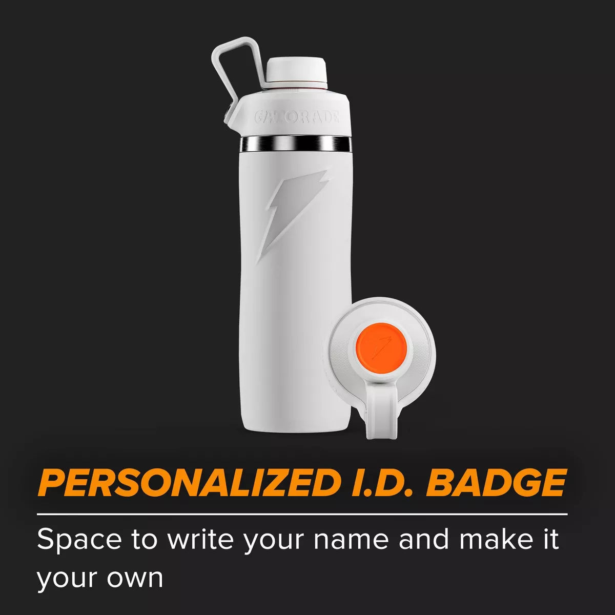 Gatorade 22Oz Stainless Steel Twist Cap Water Bottle