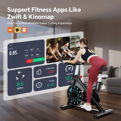 Professional Indoor Cycling Bike Stationary Exercise Bikes Home Cardio Workout Bicycle Machine 350Lb Flywheel Weight 40Lbs