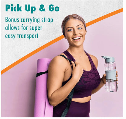 Fitness Yoga Mat - Multipurpose Exercise Mat for Men, Women and Kids, Ideal Non Slip Workout Mats for Yoga, Pilates, Gym Exercise with Carrying Strap