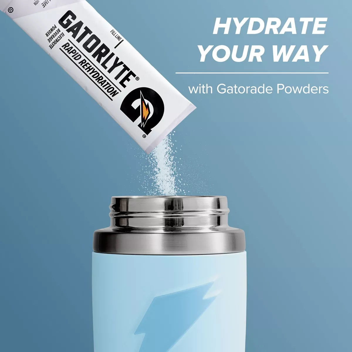 Gatorade 22Oz Stainless Steel Twist Cap Water Bottle
