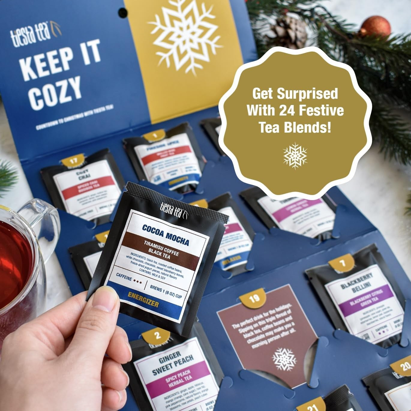 2024 Loose Leaf Tea Advent Calendar 24 Unique Tea Blends Holiday Gift Set