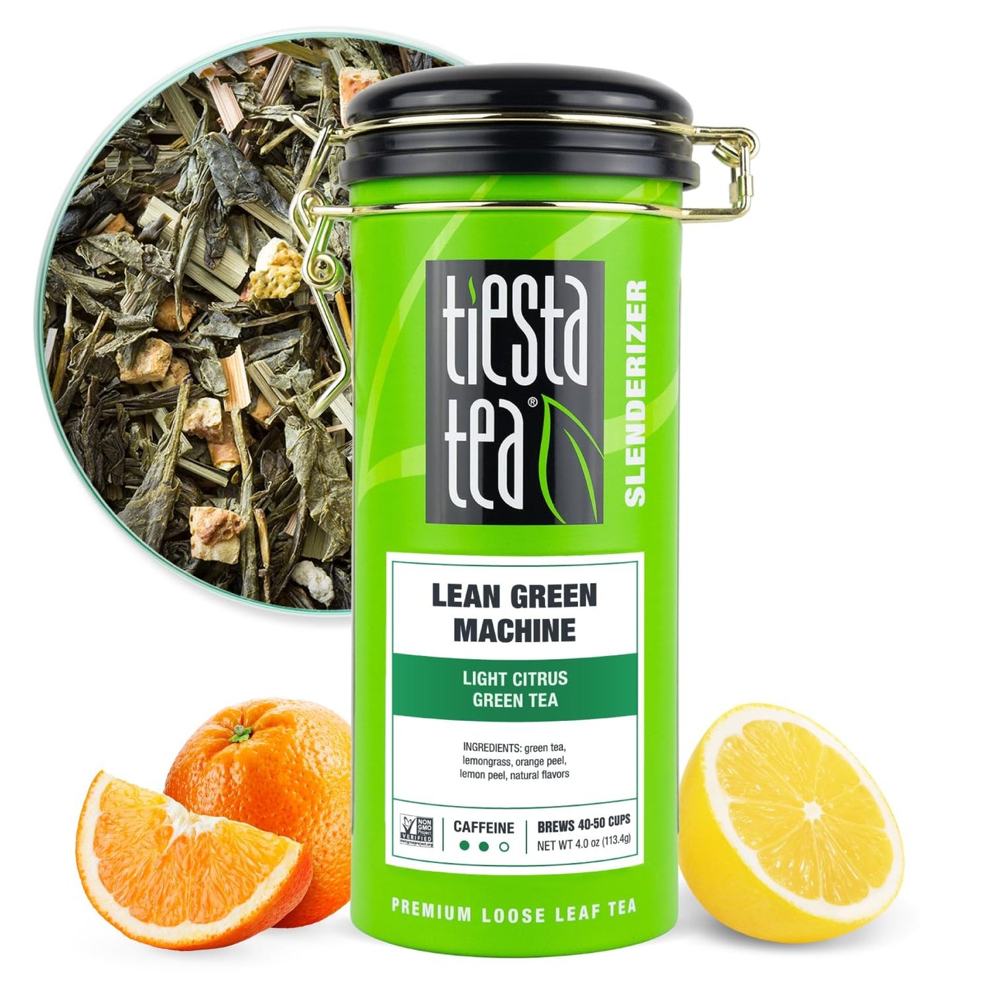Premium Loose Leaf Light Citrus Green Tea 50 Cups for Refreshing Brews