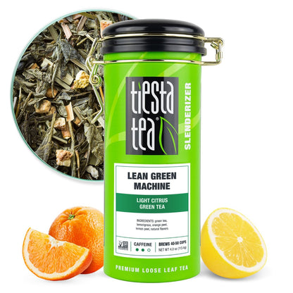 Premium Loose Leaf Light Citrus Green Tea 50 Cups for Refreshing Brews